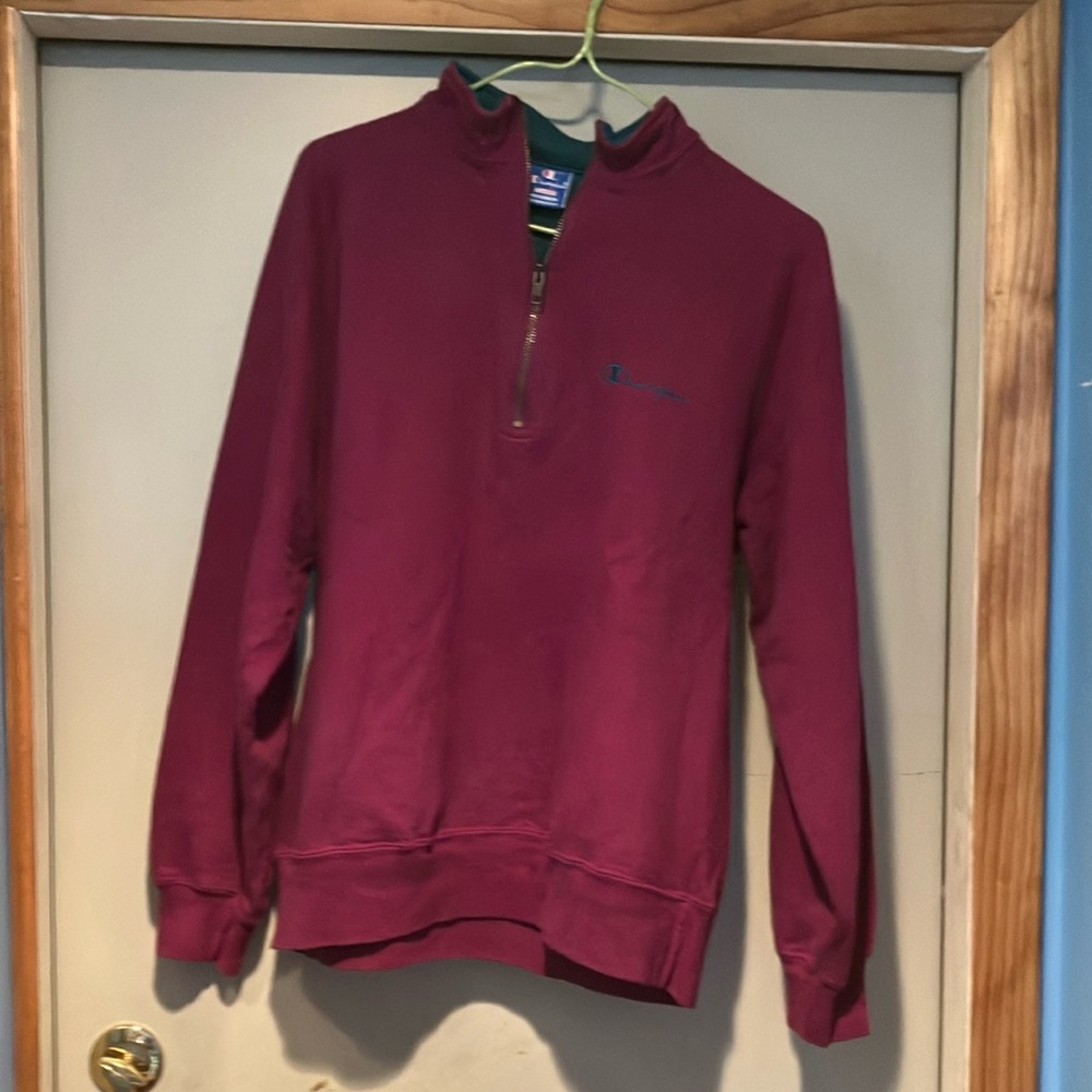 Champion Mauve Zip Up Sweater Soft Casual Comfort